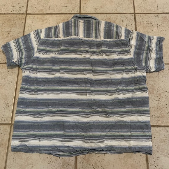 Red Head Brand Co. Men's 3XL Blue Striped Short Sleeve Button-Up Shirt - Picture 5 of 6